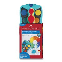 Vodové farby Faber Castell, 12ks, klikacie s paletou