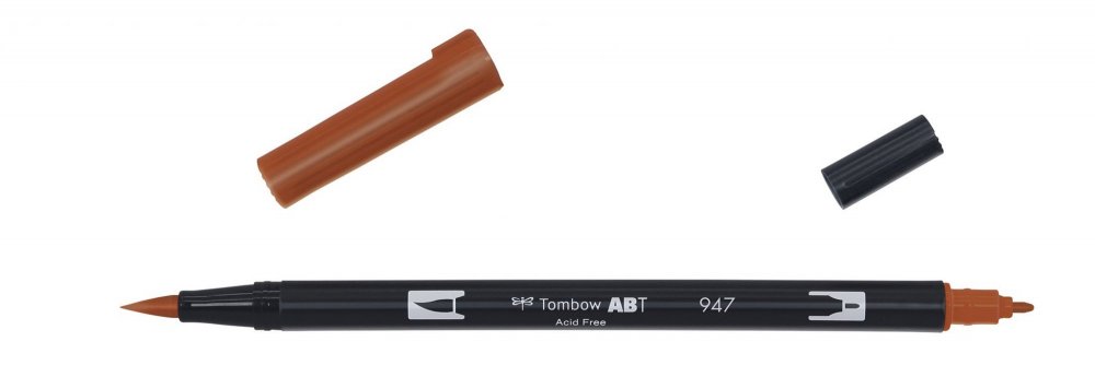 Tombow ABT akvarelový Dual Brush Pen, burnt sienna 947