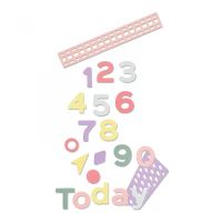 Vyrezávacia šablóna Sizzix, Čísla + today 