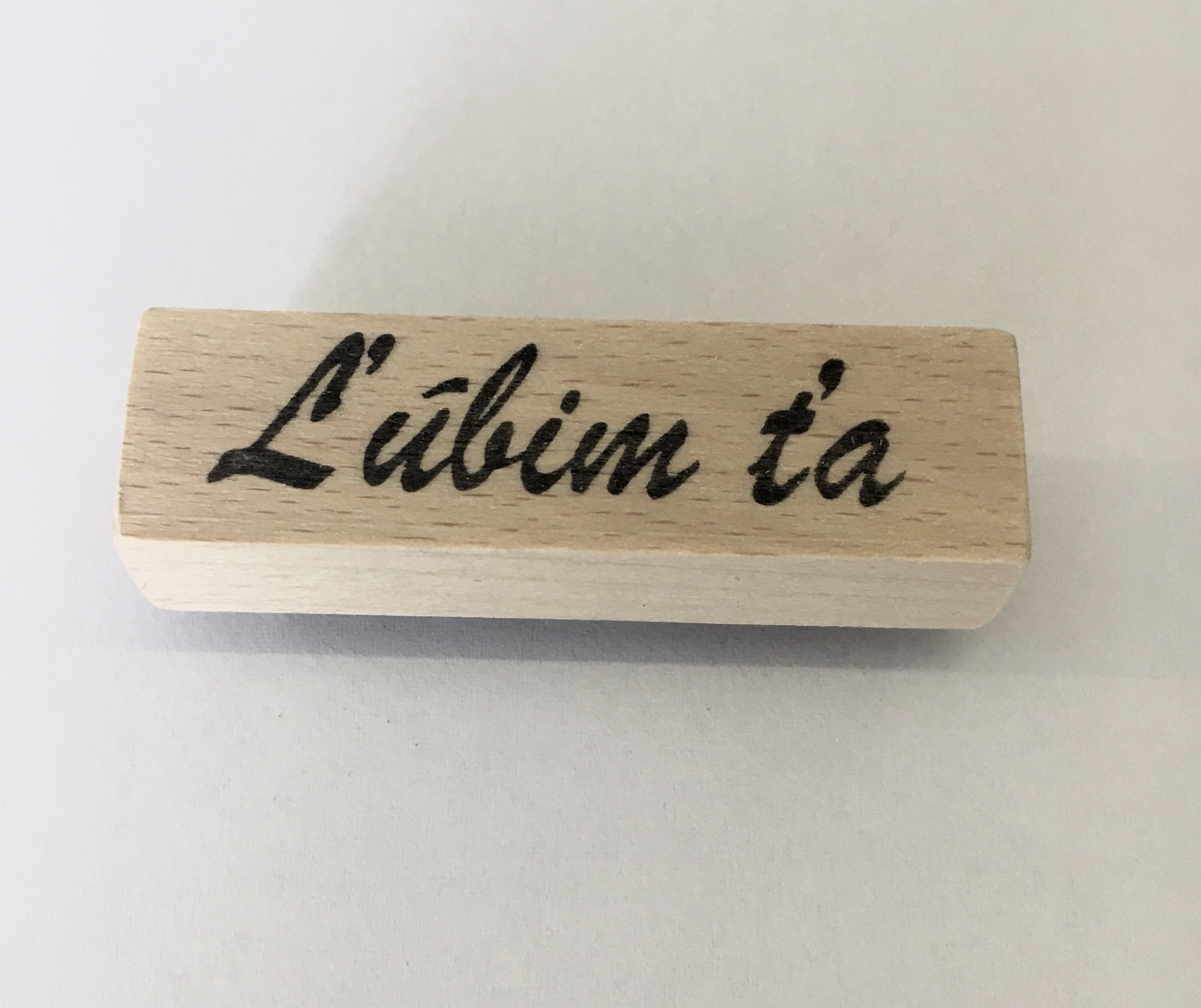 Pečiatka Ľúbim ťa - keta, 55x15mm