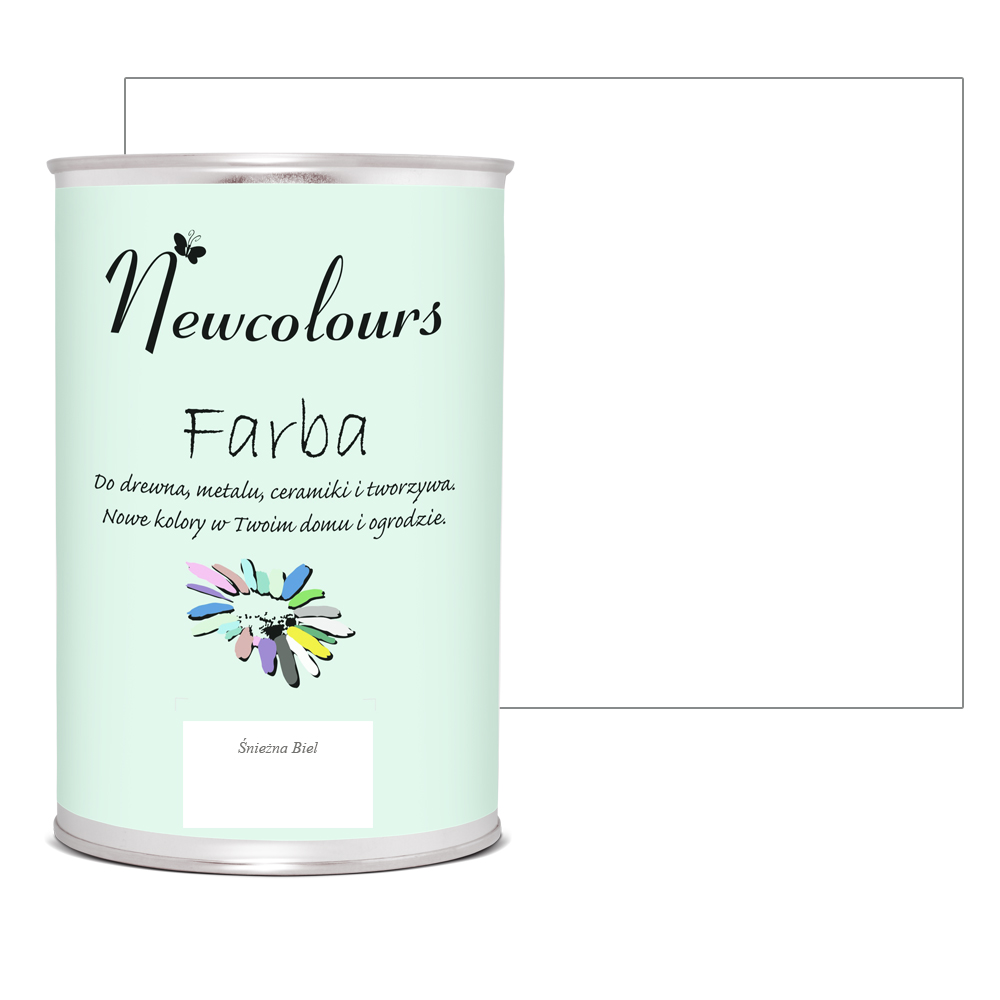 Farba Newcolours 900ml, Snehovobiela