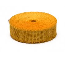 Jutová stuha 4cm šírka, žltá