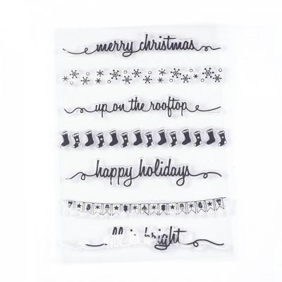 Silikónové pečiatky, sada, sviatky - nápisy