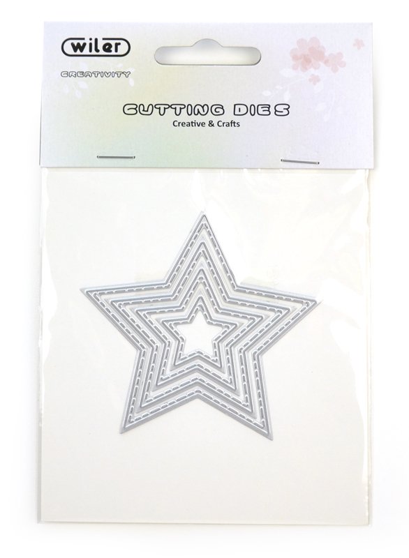 Vyrezávacia šablóna Wiler, Prešívané hviezdy, menšie, 4ks