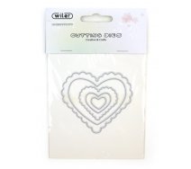 Vyrezávacia šablóna do big shotu wiler,srdiečka s oblúčikmi 5ks
