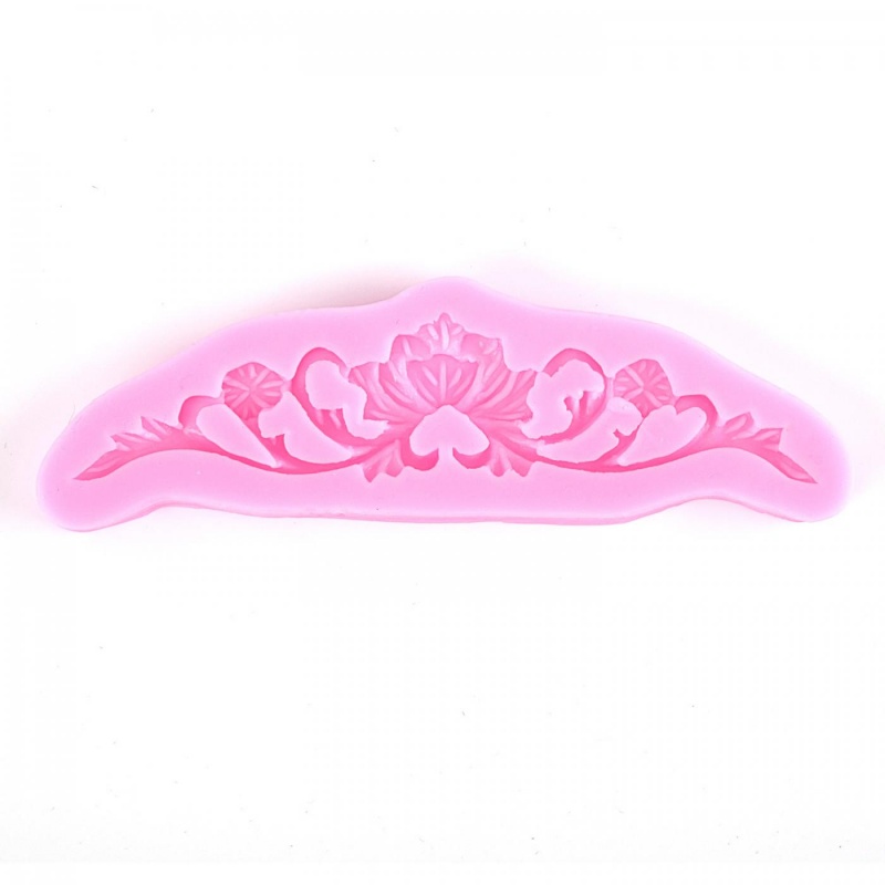 Silikonová forma ornament lotos, 14,2 X 4,3 X 0,9 cm