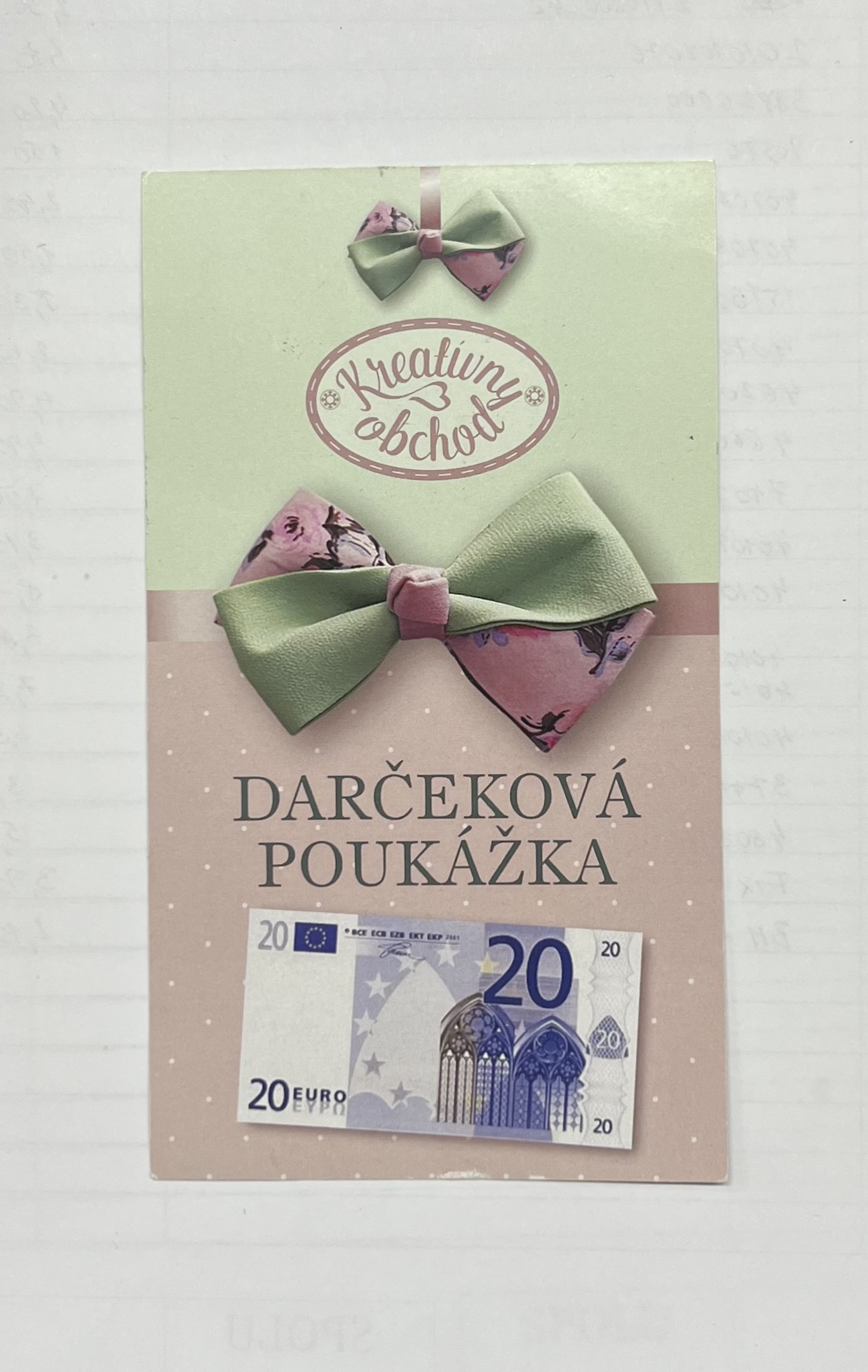 Darčeková poukážka v hodnote 20eur