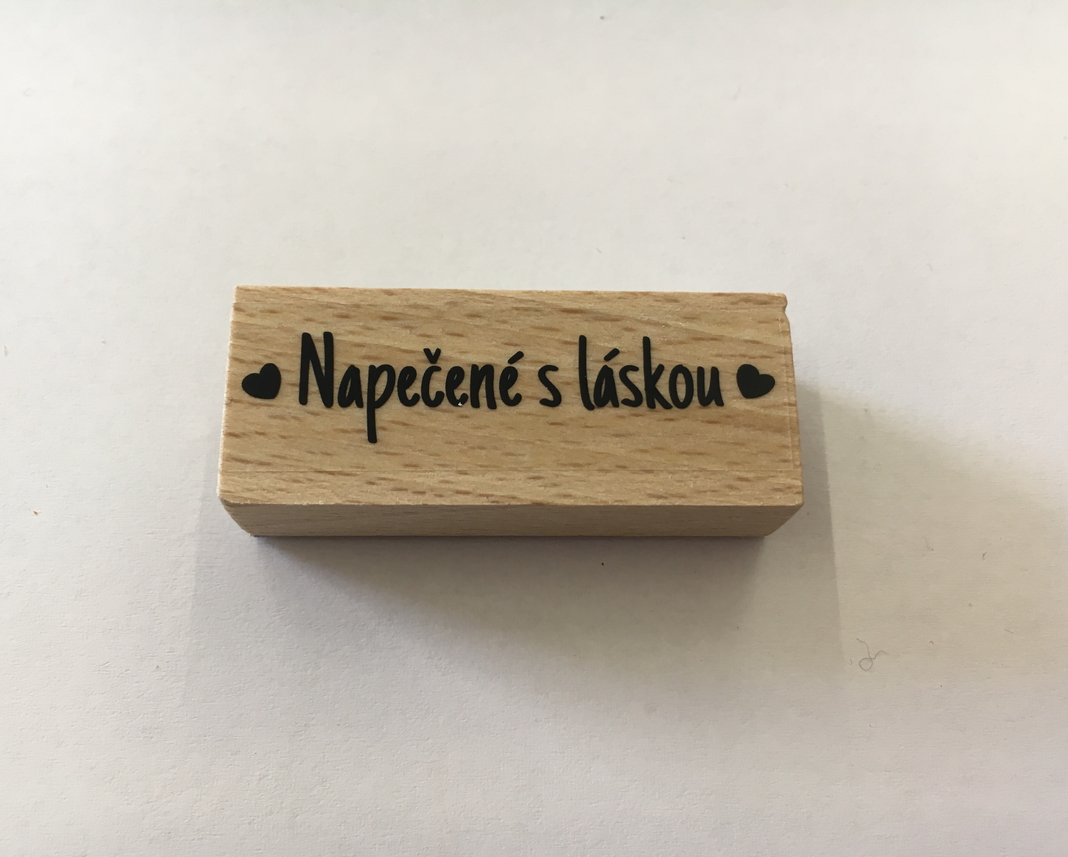 Pečiatka Napečené s láskou 50x19mm