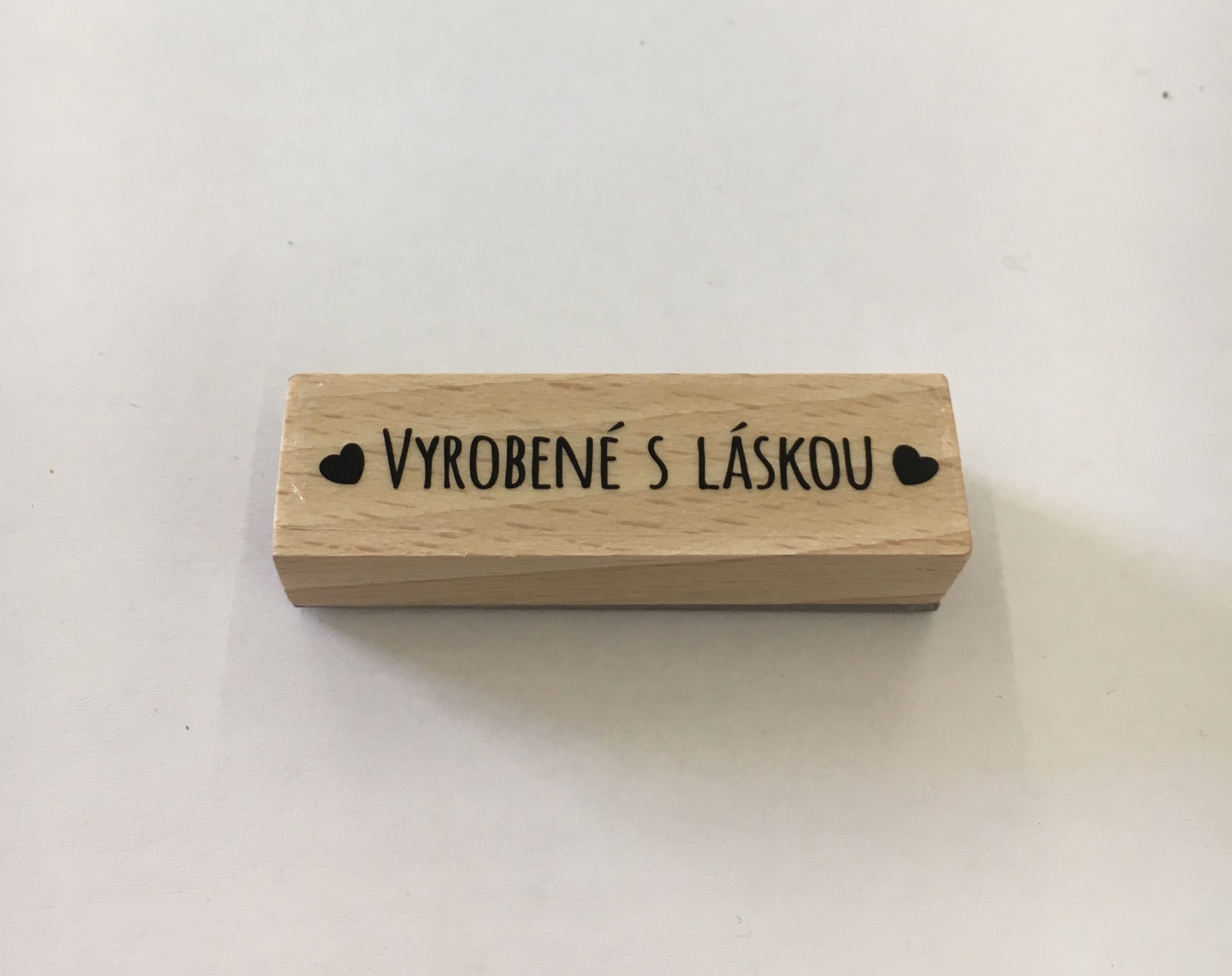Pečiatka Vyrobené s láskou 56x16mm