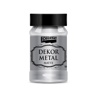 Akrylová farba Dekor Metal matná 100 ml, strieborná