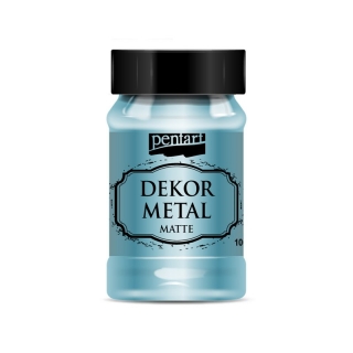 Akrylová farba Dekor Metal matná 100 ml, tyrkysová