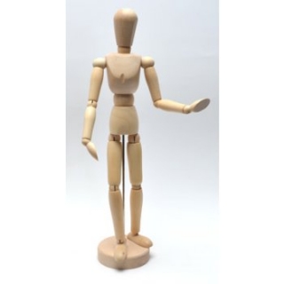 Drevený pohyblivý model muž, 30cm