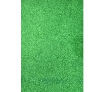 Machová penová guma glitrová, zelená, 30x20cm
