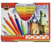 Pastelky trojhranné Triocolor 24ks