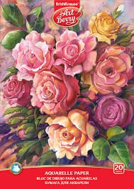 Akvarelový blok A4, 20listov,180g/m2, ruže