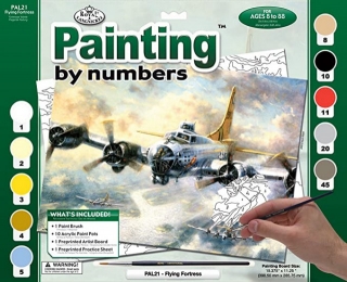 Maľovanie podľa čísel, plátno - Lietadlo