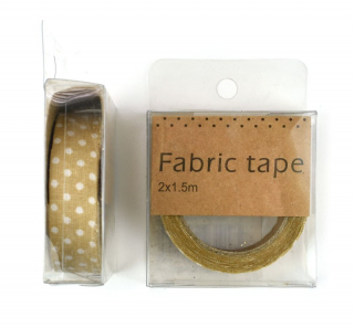 Lepiaca páska, textilná -bodky, 2cm x 1,5cm