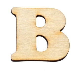 Drevený výrez, písmeno B
