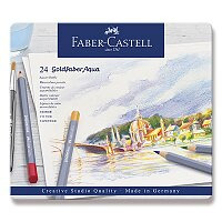 Akvarelové  pastelky FABER-CASTELL GOLDFABER AQUA - plechová krabička, 24 farieb