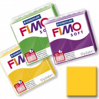 Modelovacia hmota Fimo Soft tmavá žltá zapekacia,56g